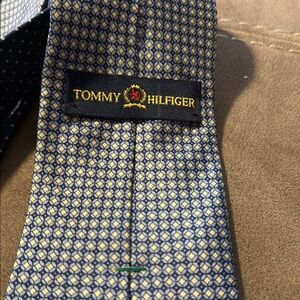 Tommy Hilfiger Blue and White Gingham Tie